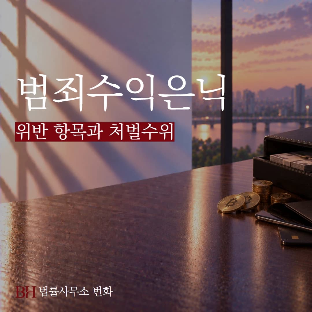 범죄수익은닉규제법 위반 항목과 처벌수위, 몰수 추징에 대응하는 방법
